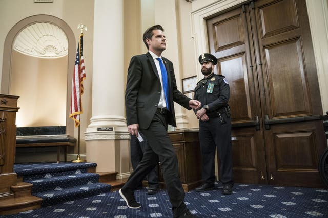 Congressman Matt Gaetz, R-Fla., is one of several lawmakers on Capitol Hill to launch a podcast in the last few years. (Photo by Sarah Silbiger/Getty Images)
