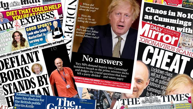 What Planet Are They On Newspapers React After Boris Johnson Stands By Dominic Cummings The Independent The Independent