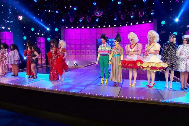 The queens of RuPaul's Drag Race season 12 during the makeover challenge