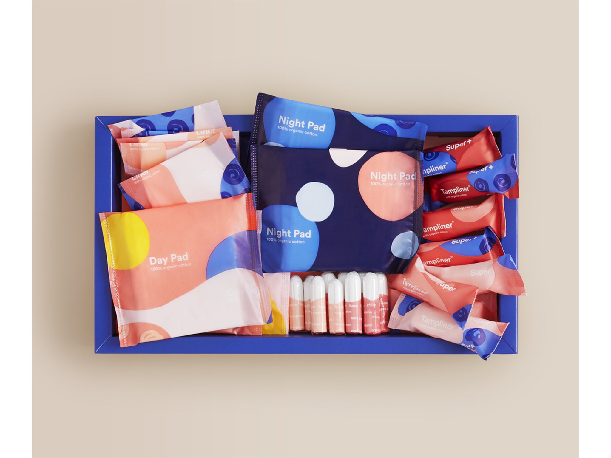 Callaly offer a large subscription box with enough supplies to keep you going throughout your period