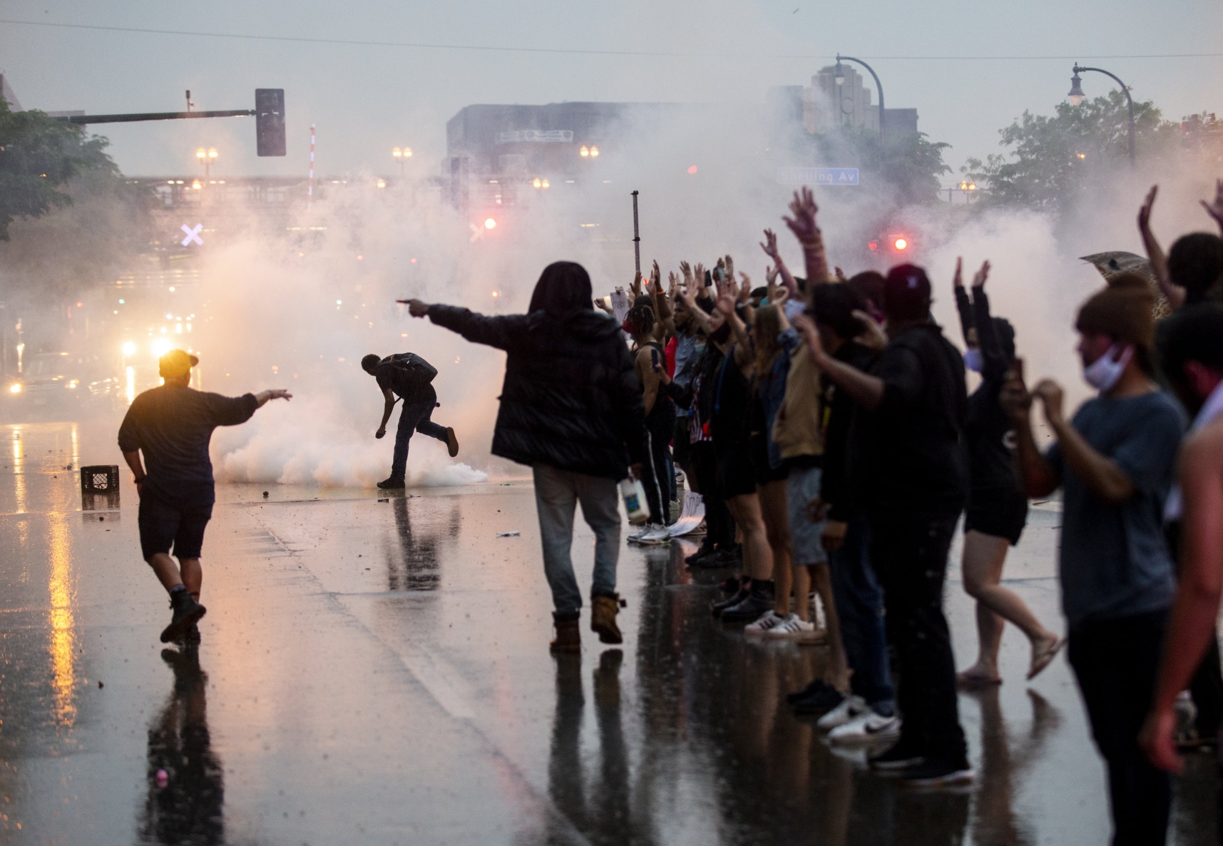 George Floyd: Tear gas and angry scenes as protesters take to Minneapolis streets following death of unarmed black man