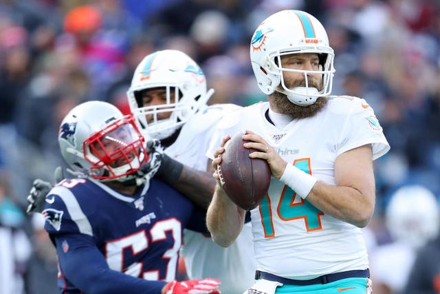 Ryan Fitzpatrick #14 of the Miami Dolphins