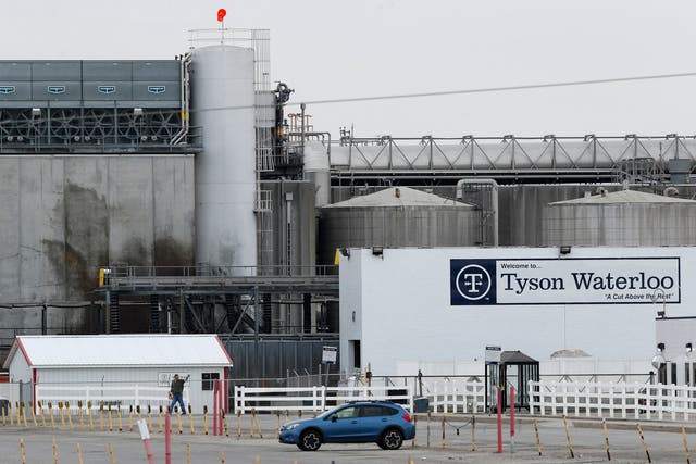 Tyson Foods's plant in Waterloo, IA, where more than 2,800 workers have been tested for coronavirus