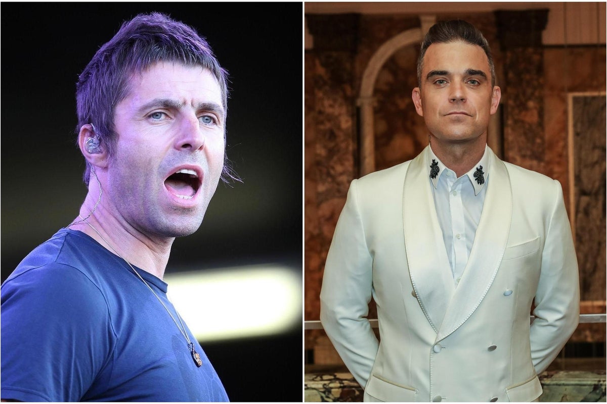 Robbie Williams sends wholesome message to Liam Gallagher after Oasis frontman’s Soccer Aid praise