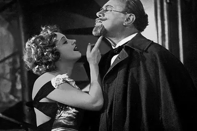 Marlene Dietrich and Emil Jannings in 'The Blue Angel'