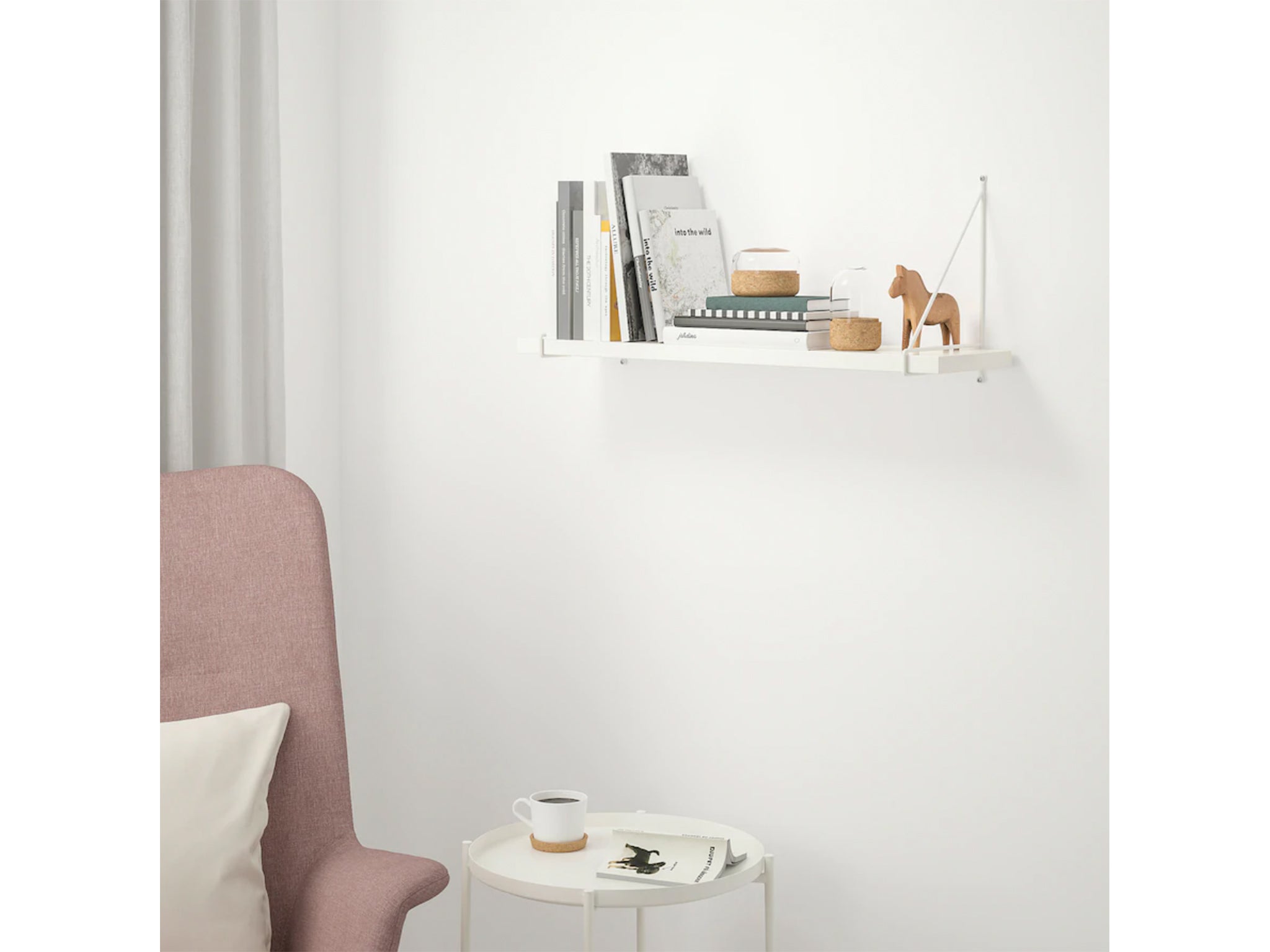 Whether you're storing books, decorative accessories or work documents, this shelf can hold up to 10kg of stuff and look good at the same time (Ikea)
