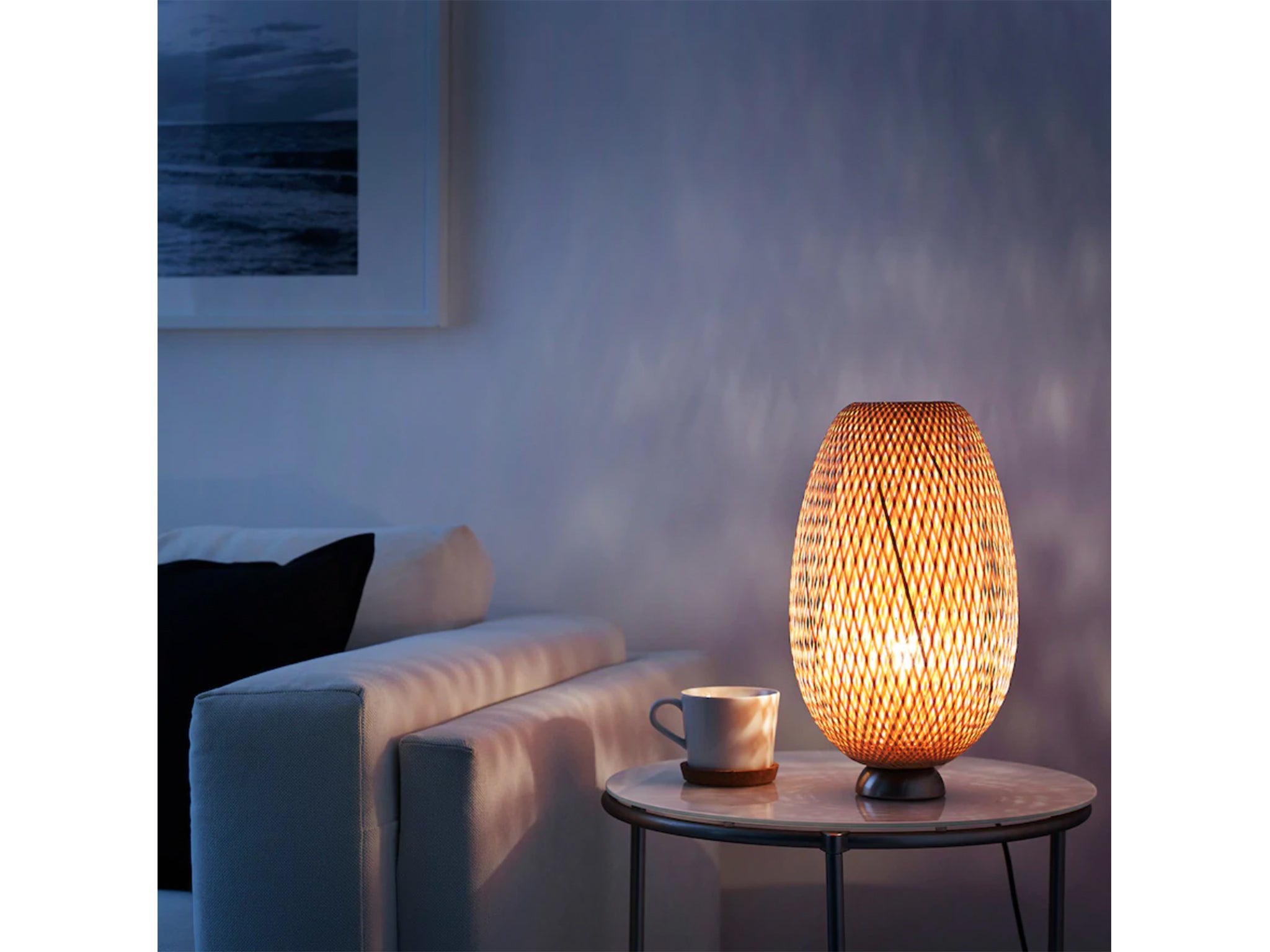 Light up a room, literally, with a modern bamboo table lamp (Ikea )