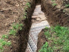 Roman mosaic floor dating back to ‘3rd century AD’ unearthed in Italy