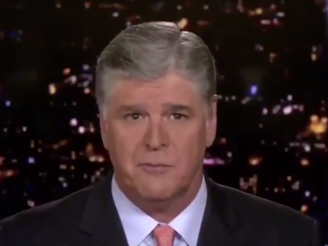 Sean Hannity speaking during Hannity on Tuesday