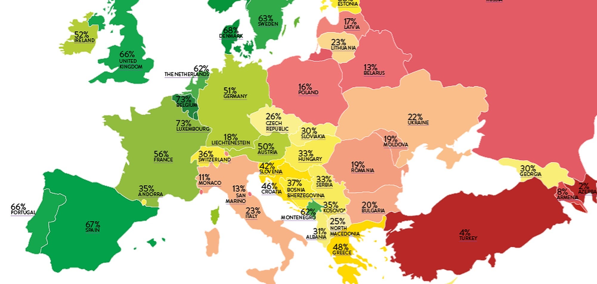 The Best And Worst Places To Be Lgbtq In Europe Mapped Indy100