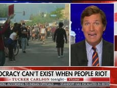 Dangerous Racist Tucker Carlson Lambasted For Saying Blm Movement And Democrats Are Coming For You With Woke Militia The Independent The Independent