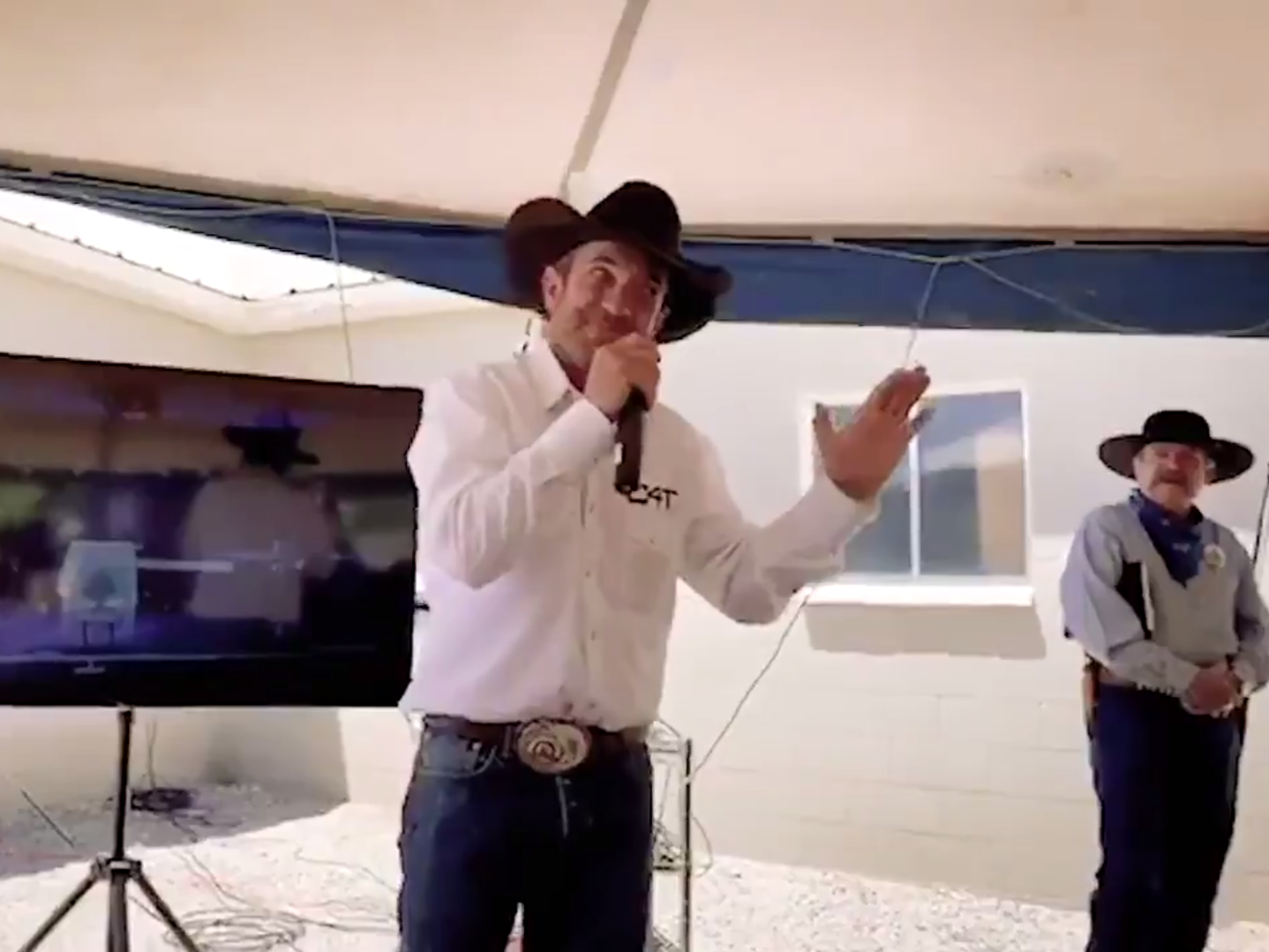 Trump shares video of cowboy activist saying &apos;the only good Democrat is a dead Democrat&apos;
