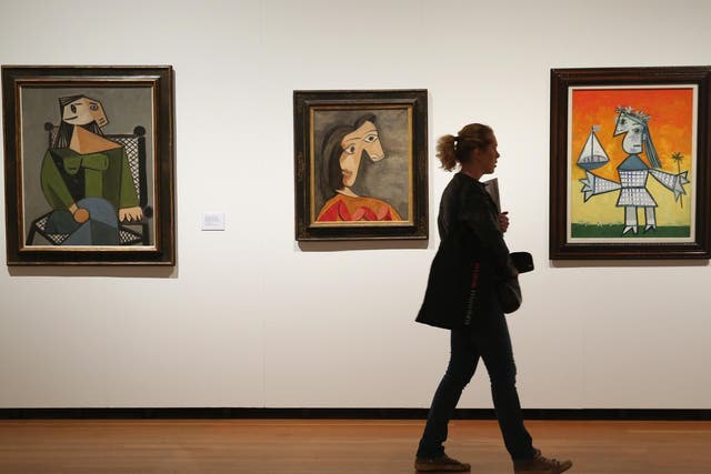 Paintings by Pablo Picasso at an exhibition in Berlin, in 2015