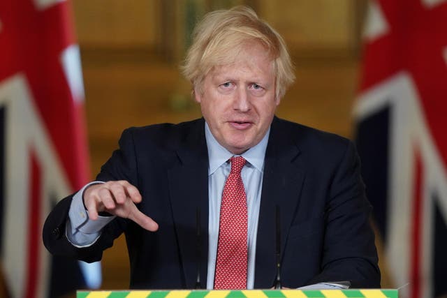 Prime minister Boris Johnson at the press conference on Thursday