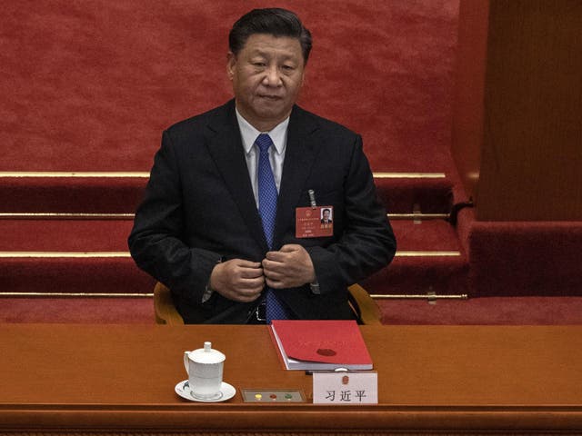 Xi Jinping listens as China's National People’s Congress votes in favour of proposed legislation for Hong Kong in Beijing on 28 May
