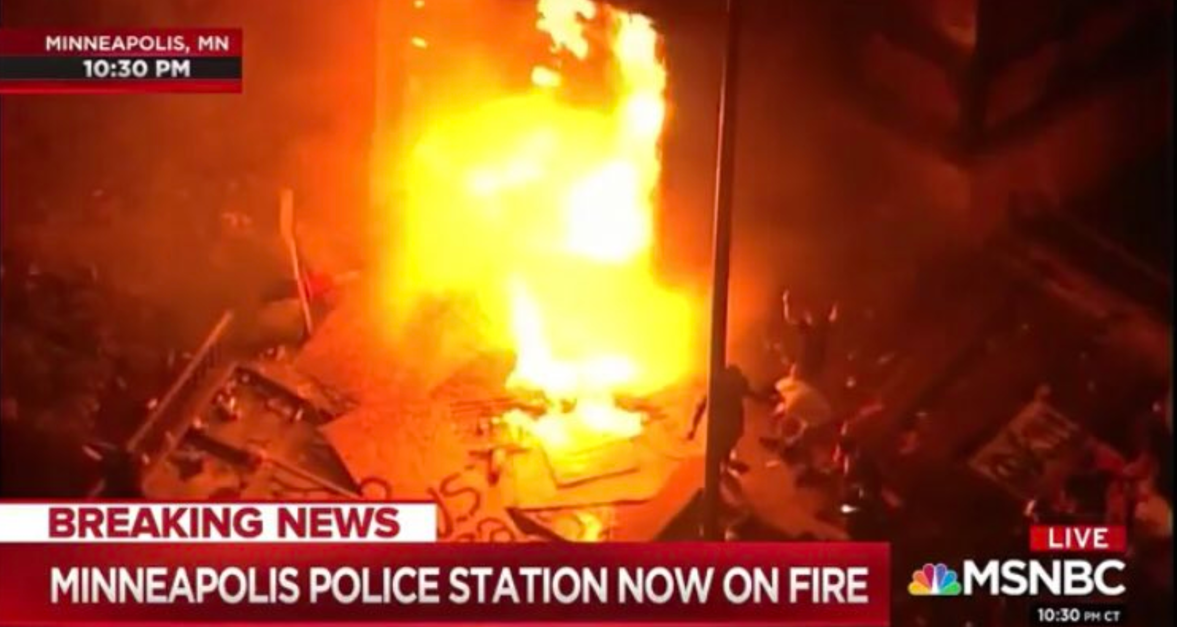 Minneapolis police station set on fire by amid protest over killing of George Floyd