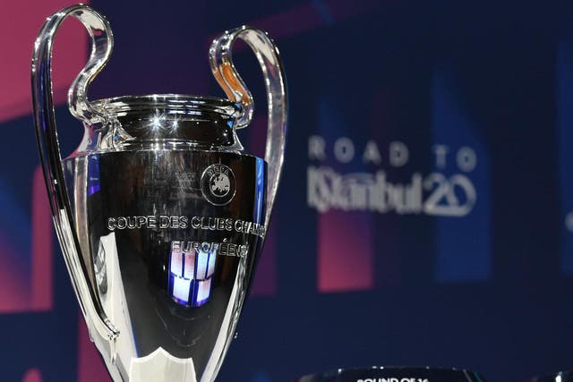The Uefa Champions League trophy