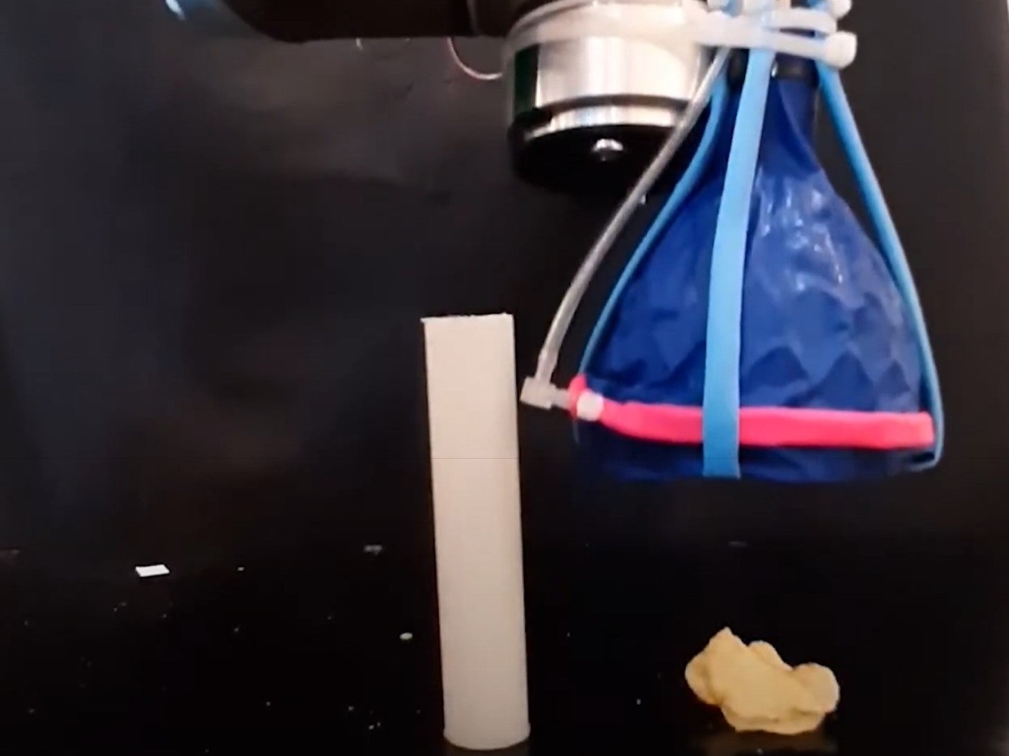 The gripper sensors could pick up a variety of objects, ranging from heavy bottles to crisps