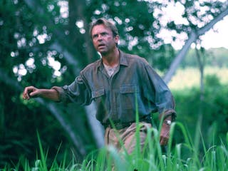 Sam Neill als besonnener Paläontologe Dr. Alan Grant im Original „Jurassic Park“