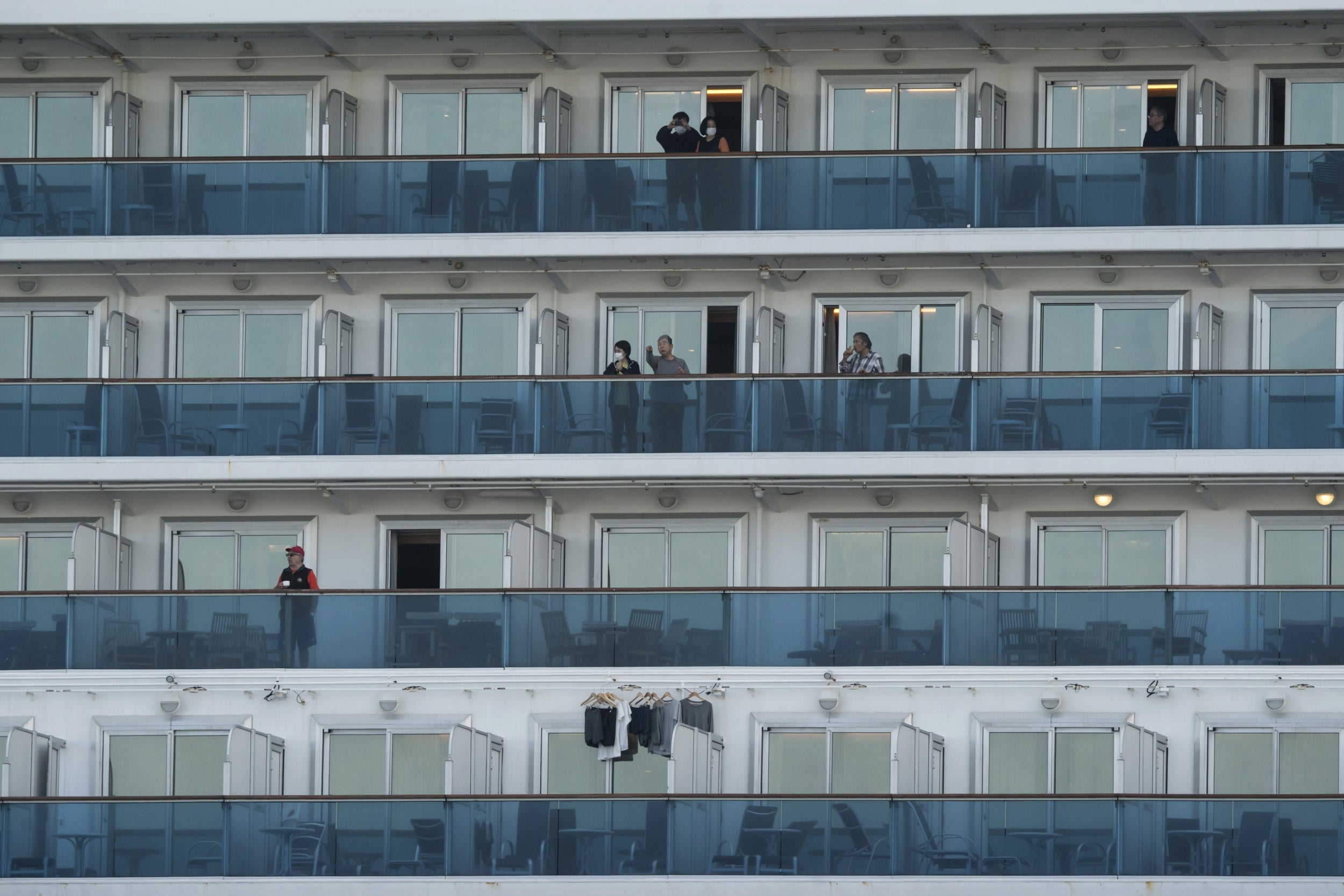 Passengers on the quarantined Diamond Princess cruise ship