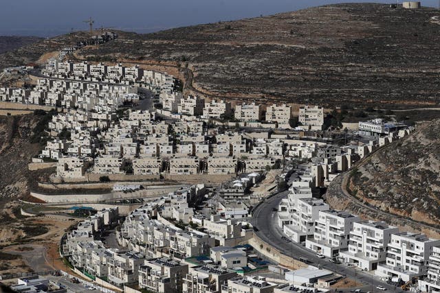 A view of the Israeli settlement of Givat Zeev, near the Palestinian city of Ramallah in the occupied West Bank
