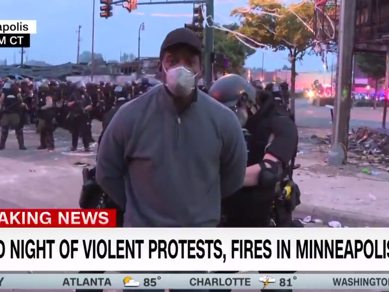 CNN journalist Omar Jimenez and his crew were arrested while reporting live on air in Minneapolis, and later released