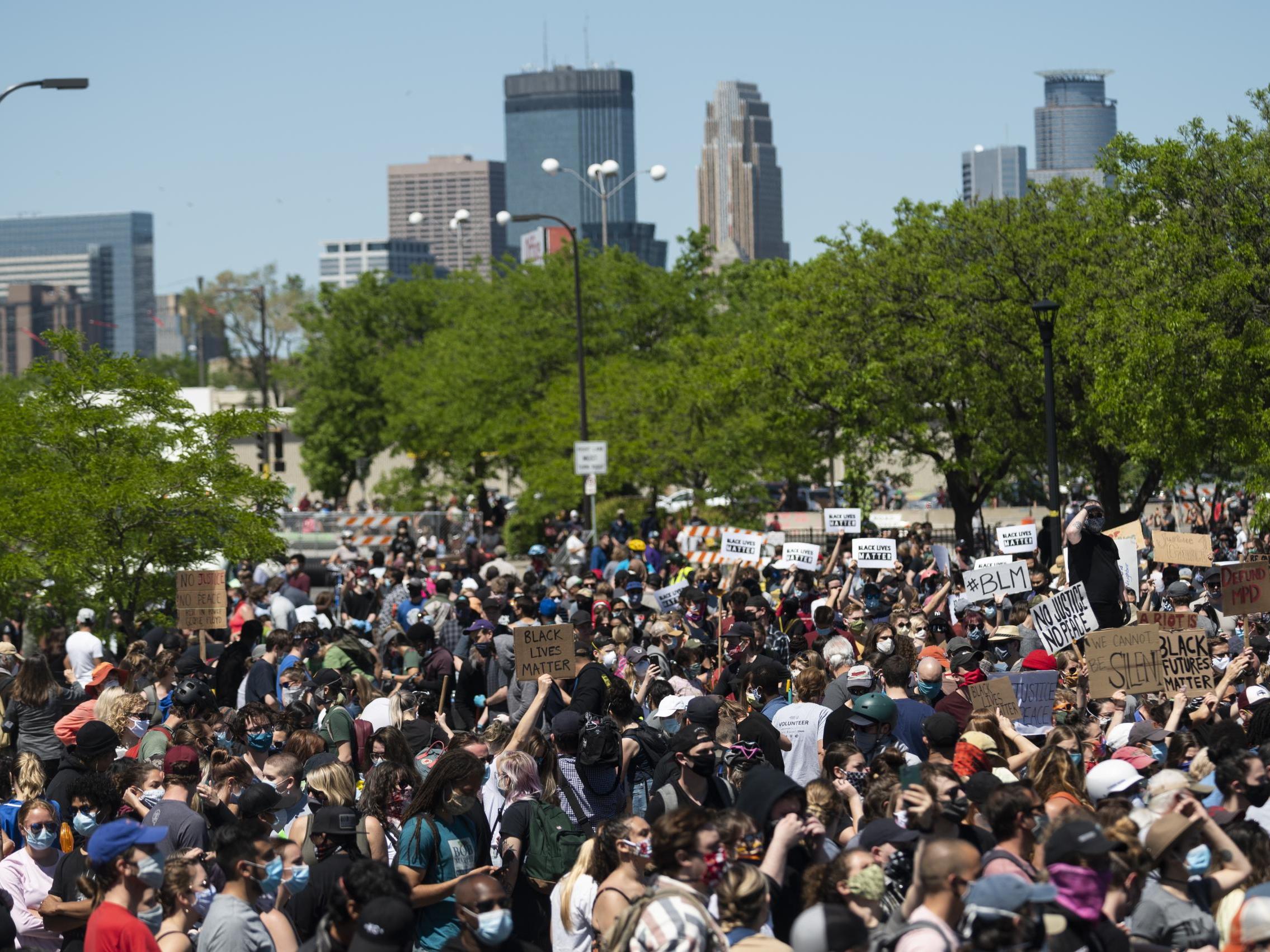 George Floyd protests: Woman who &apos;lost eye&apos; tells people to keep demonstrating