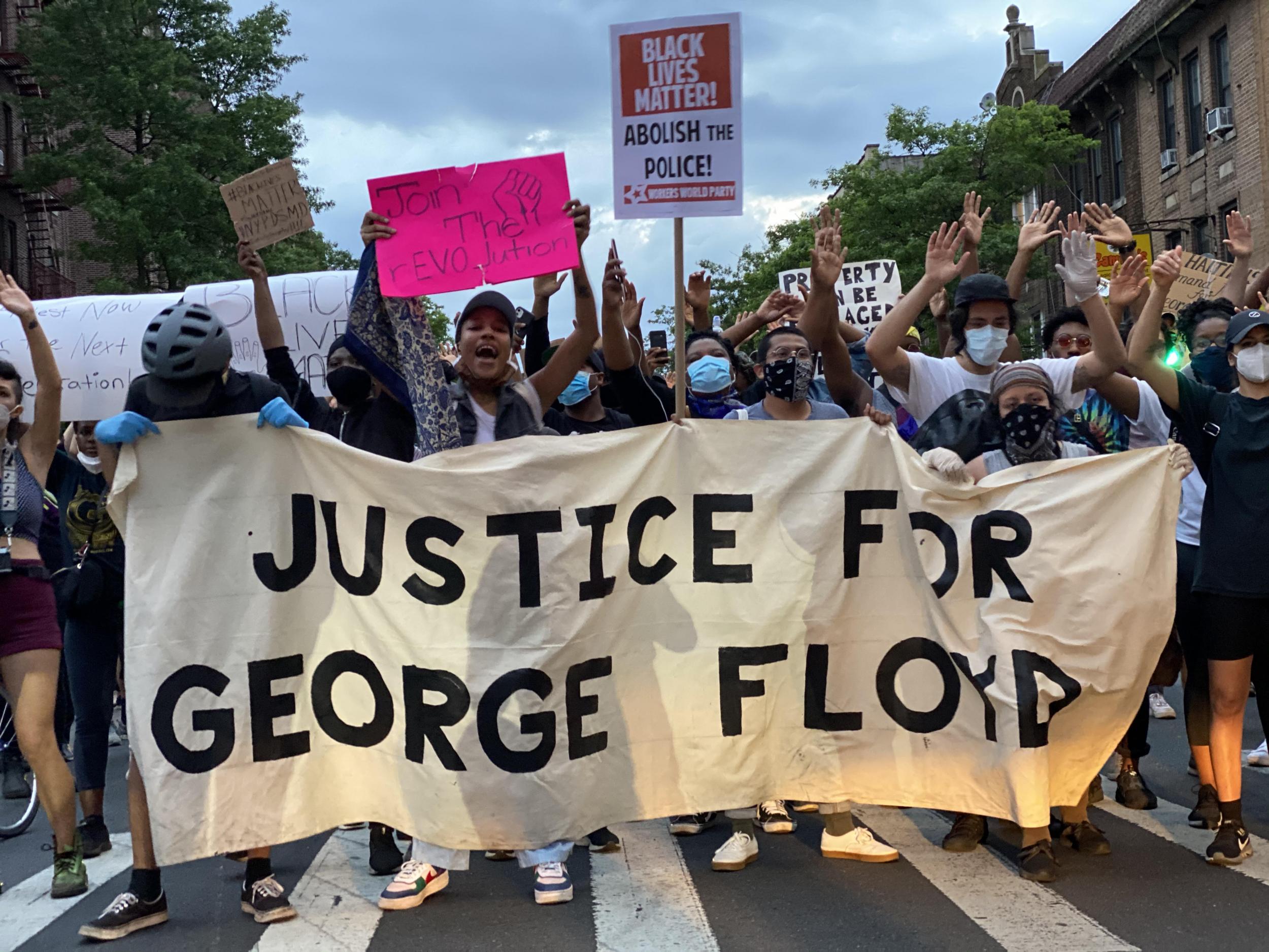 'We don't need any more politicians telling us to calm down': Brooklyn burns as protesters demand action over police killing of George Floyd 