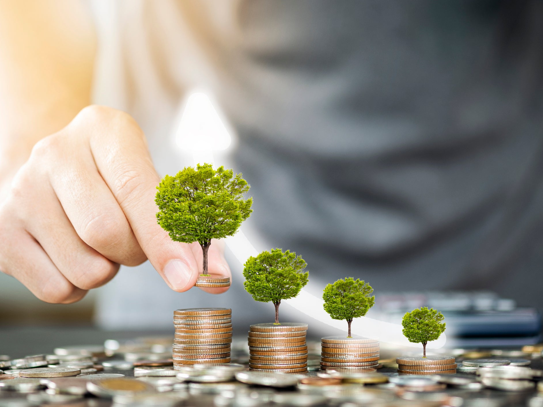Stock image illustrating the concept of a green economic recovery
