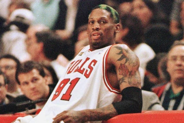 Dennis Rodman played for the Chicago Bulls between 1995 and 1998
