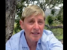 Ellen DeGeneres holds back tears in George Floyd video