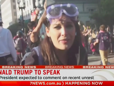 Australian reporter knocked down by police live on air at DC protest