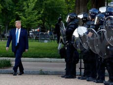 Trump boasts ‘domination’ over DC protesters after using tear gas 