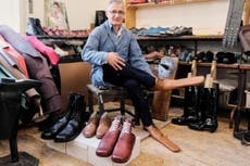 Shoemaker makes size 75 shoes for social distancing