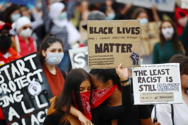 Black Lives Matter protesters in London's Hyde Park in June