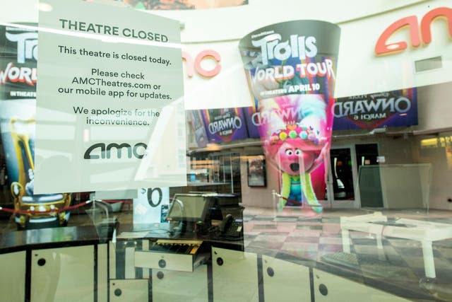 A closed AMC Theater on 12 May 2020, in Burbank, California.