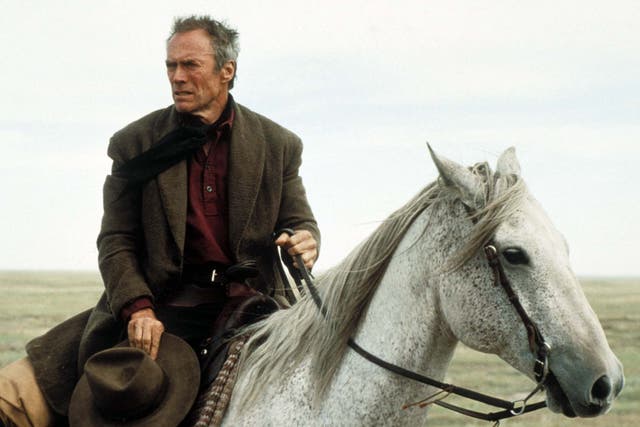 Clint Eastwood as William Munny in his Oscar-winning film ‘Unforgiven’ (1992)