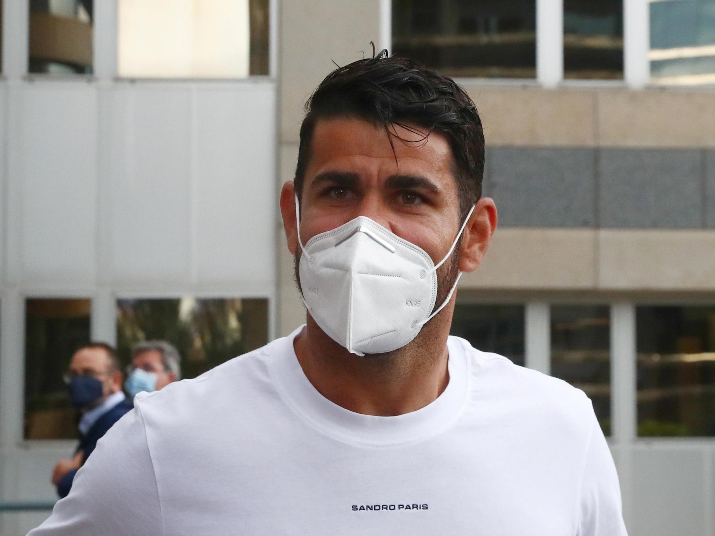 Diego Costa arrives at court in Madrid