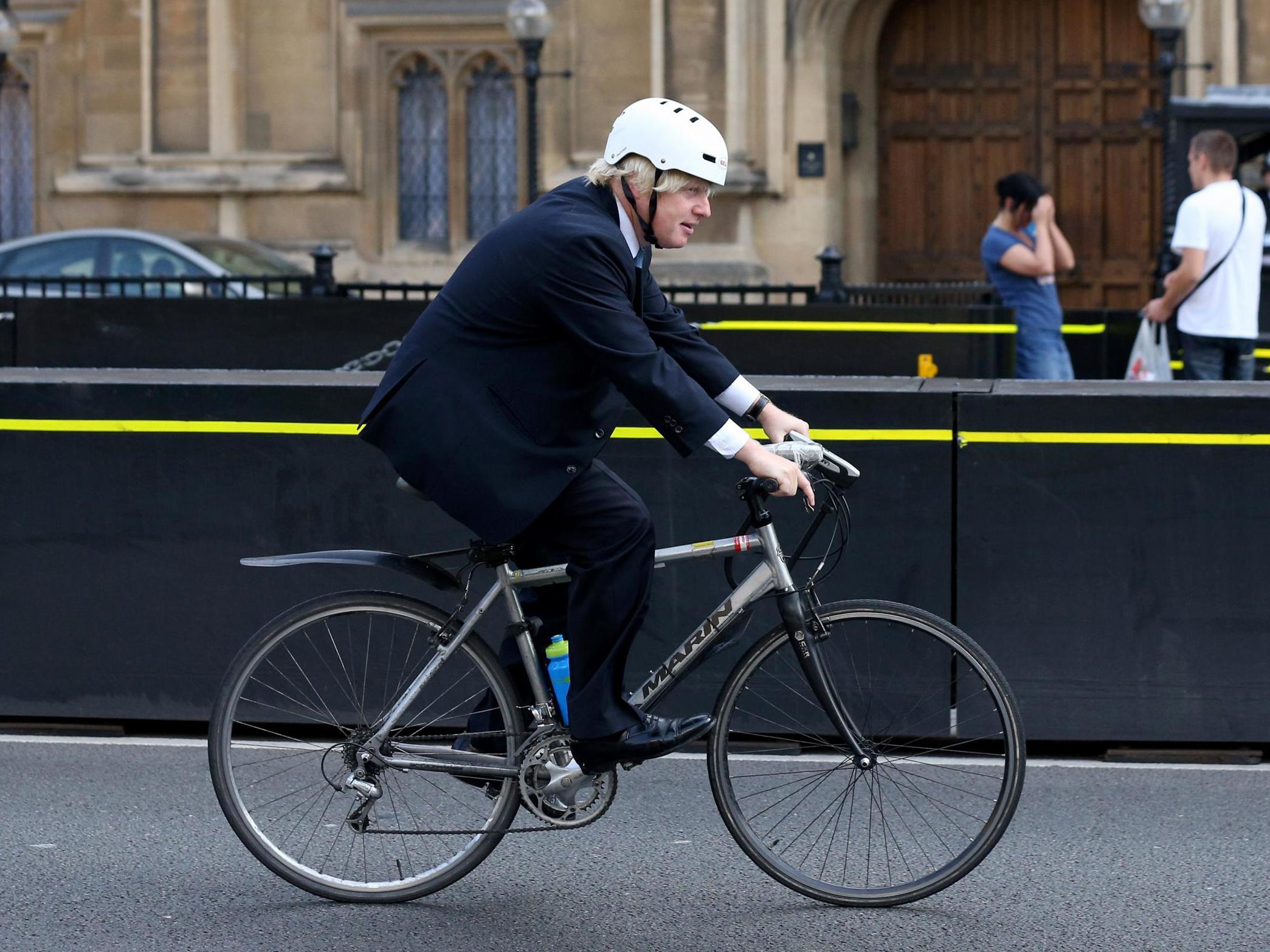 Boris on a store bike