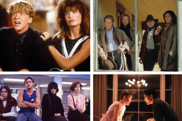 Teenage flicks: (clockwise, from top left) ‘Weird Science’, ‘Young Guns’, ‘Sixteen Candles’ and ‘The Breakfast Club’