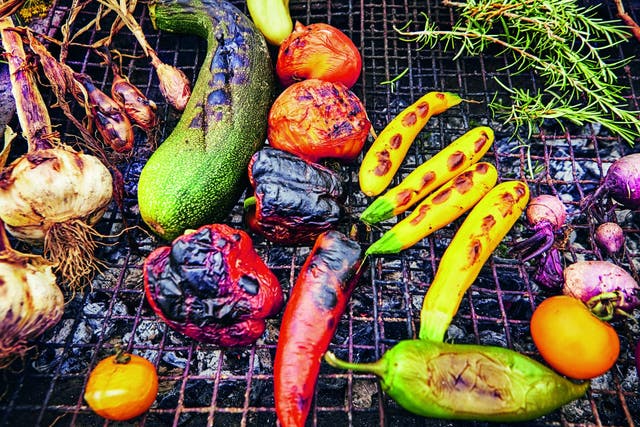 Chef Tom Hunt shares his tips on cooking veggies like these and how to make your own chimney starter