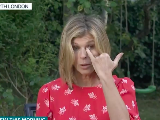 Kate Garraway became tearful as she spoke about her husband's condition (GMB/ITV)