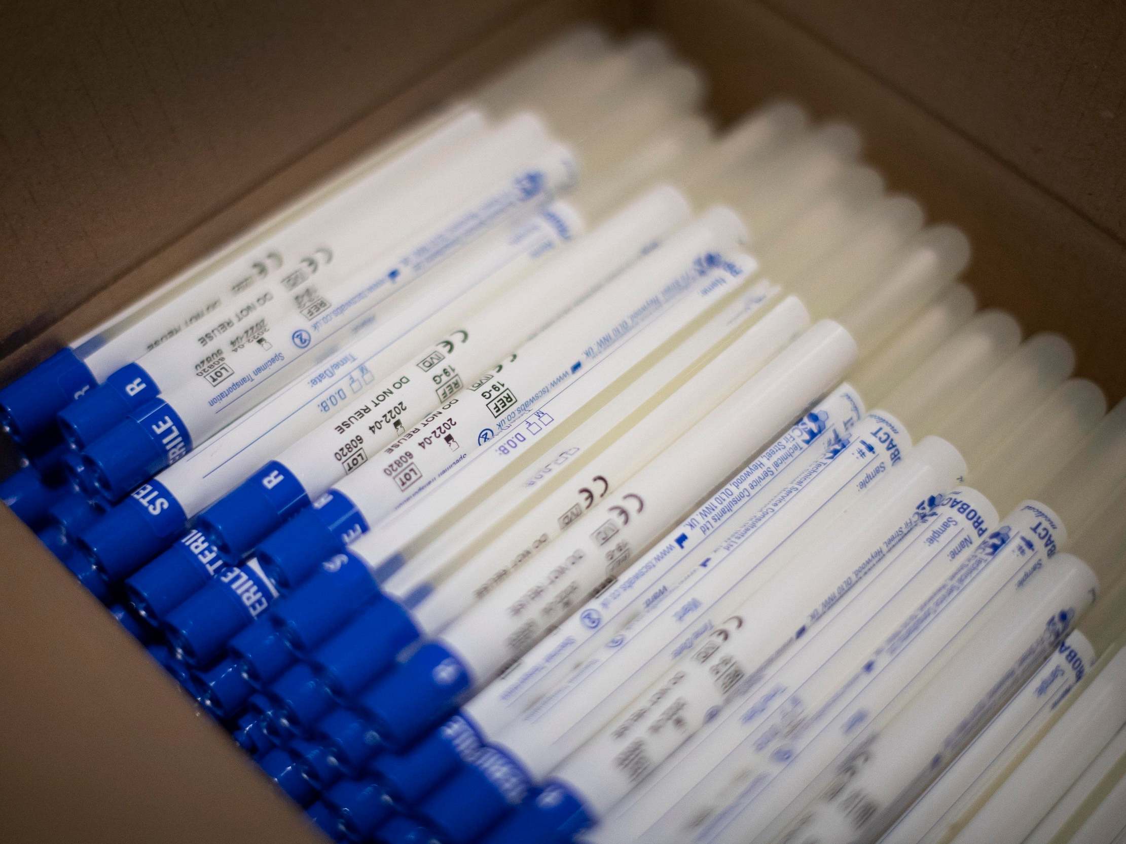 Coronavirus testing swabs from 9,000 participating households in England were tested