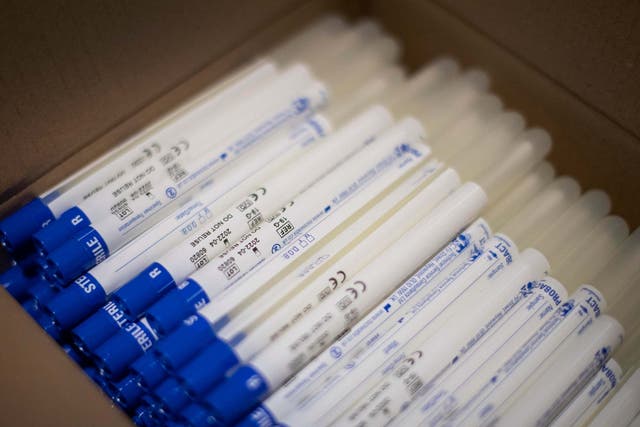 Coronavirus testing swabs from 9,000 participating households in England were tested