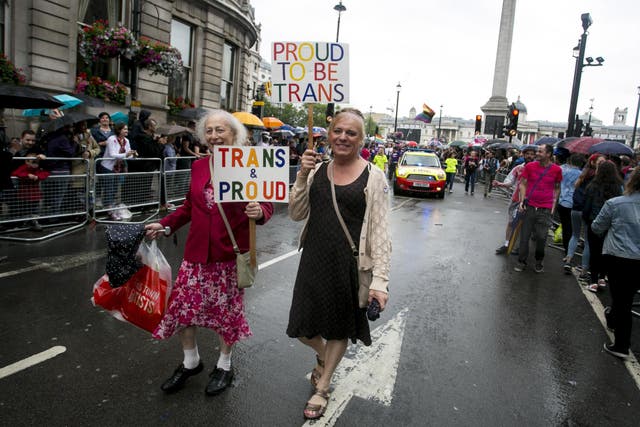 People take part in the annual Pride In London parade in June 2014