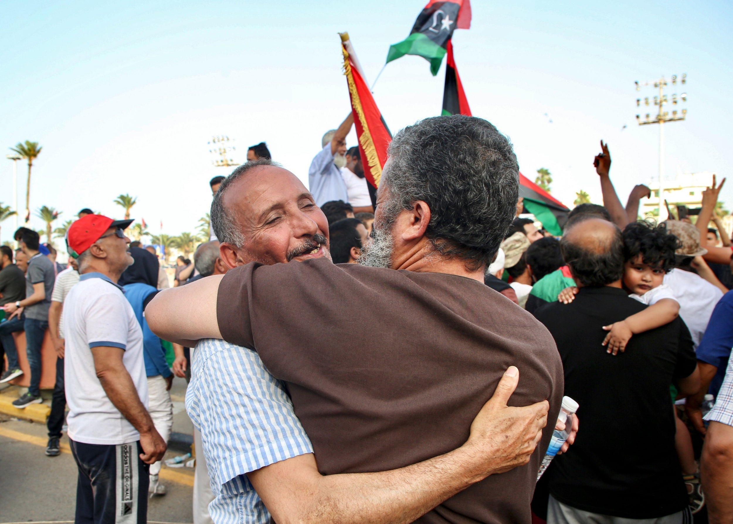 Residents celebrate in Tripoli (AFP /Getty)