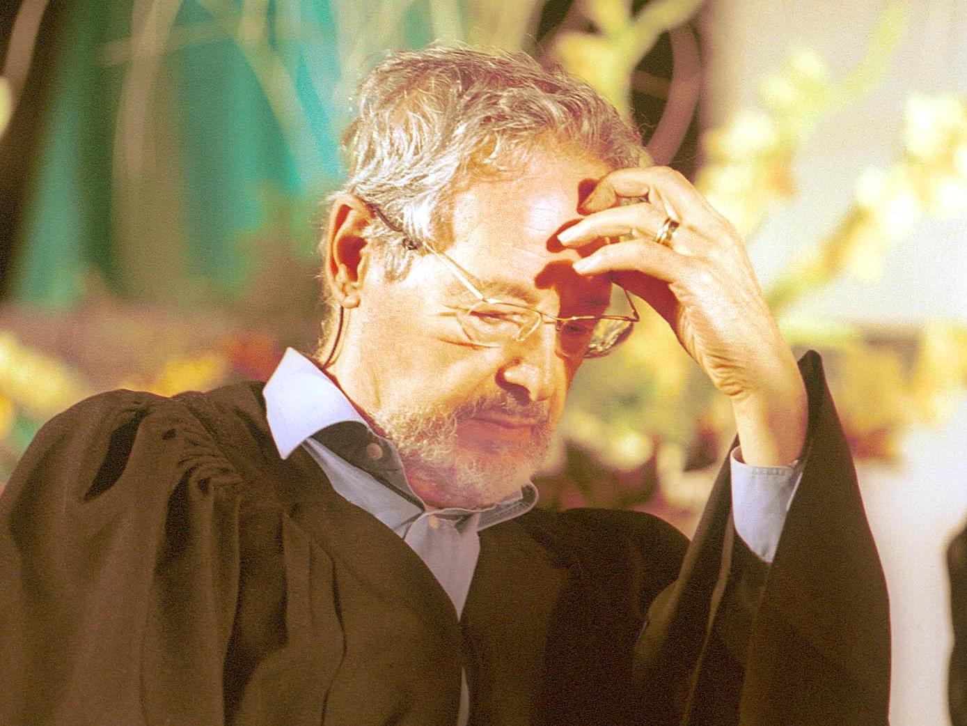 Receiving an honorary doctorate at Ben Gurion University of the Negev in 1999