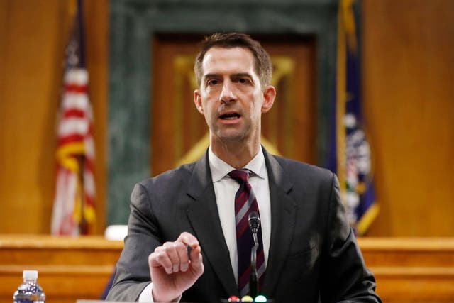 Tom Cotton is a Republican senator in the state of Arkansas