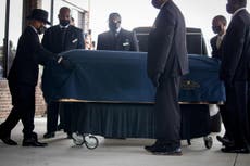 Mourners gather for George Floyd memorial service in North Carolina