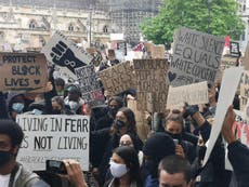 Tens of thousands join Black Lives Matter protests across UK